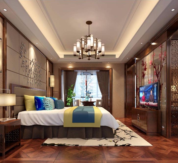 中式卧室裝修效果圖